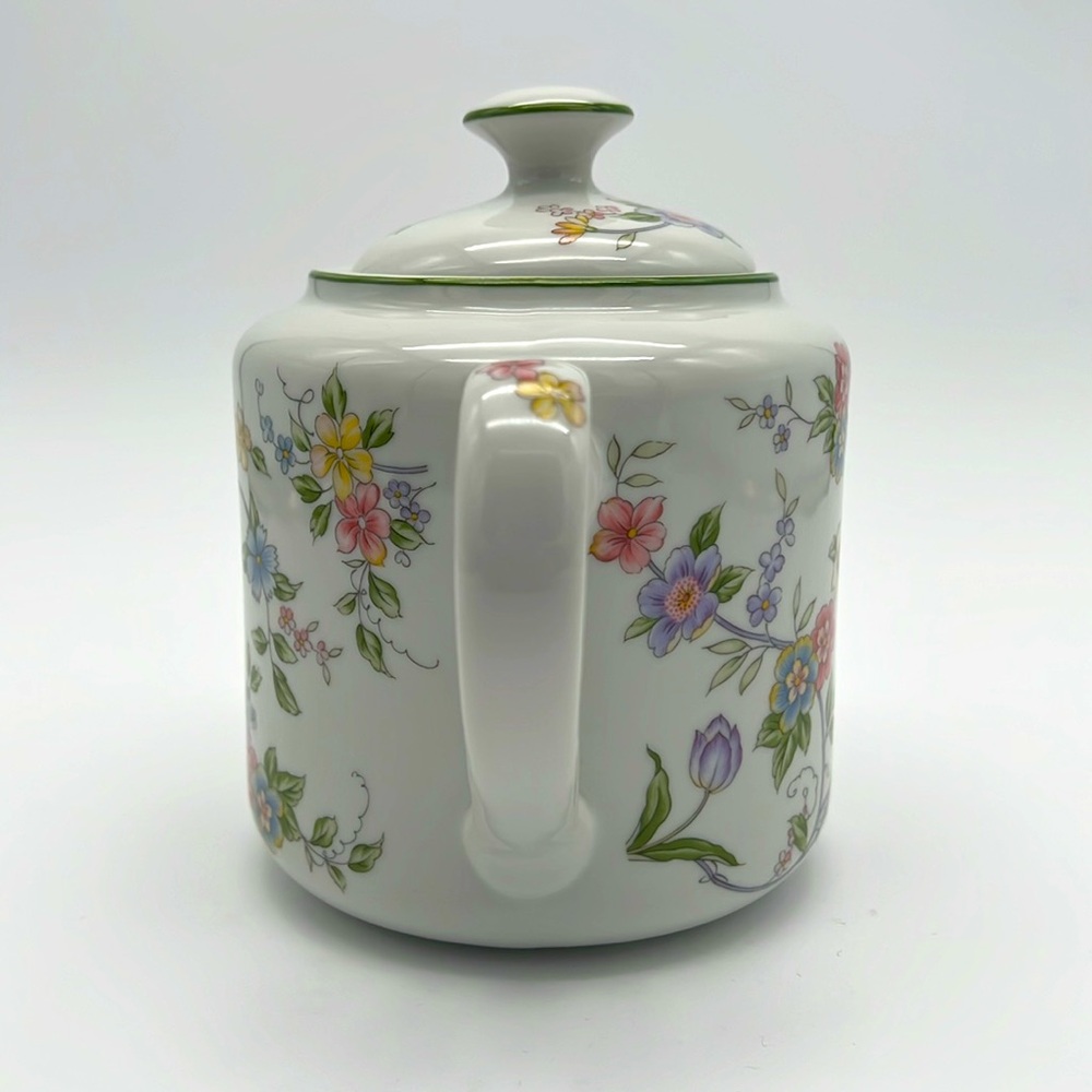 Vintage 1960s Floral Pastel Porcelain Teapot “Corona” from Andrea by Sadek Japan - Picture 4 of 15